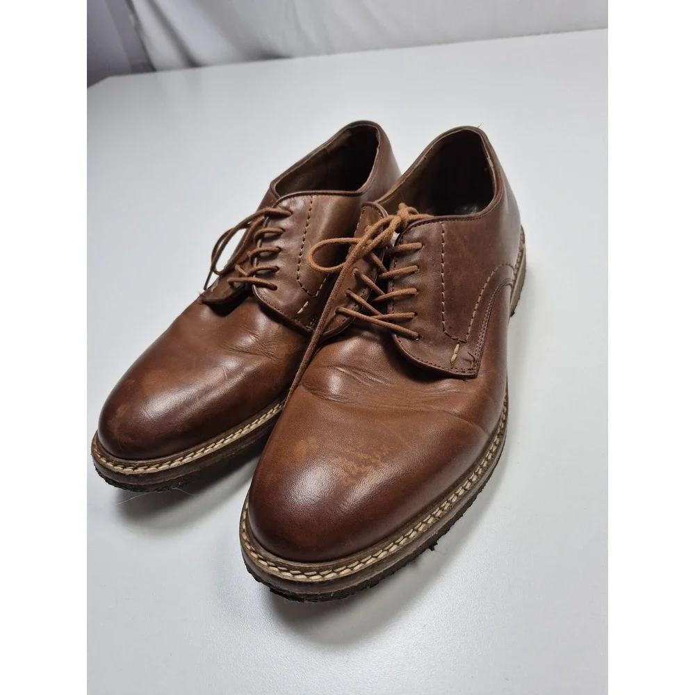 Frye Carter Oxford Bark Shoes Shoes Men's Size 11 Brown Leather Lace Up